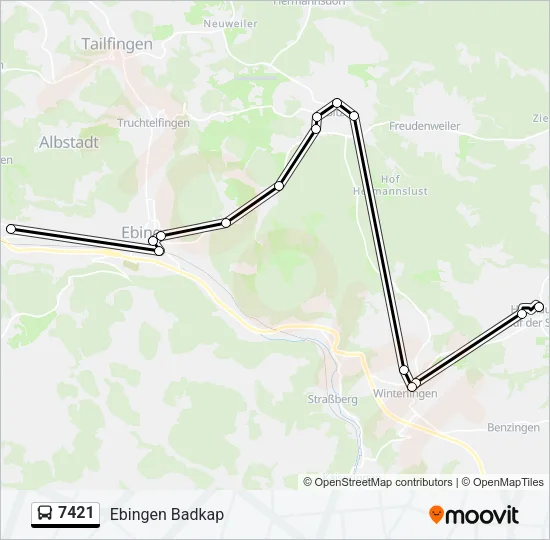 7421 Bus Line Map