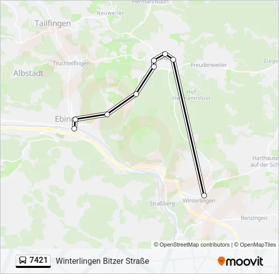 7421 Bus Line Map