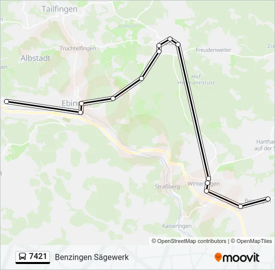 7421 Bus Line Map