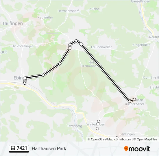 7421 Bus Line Map