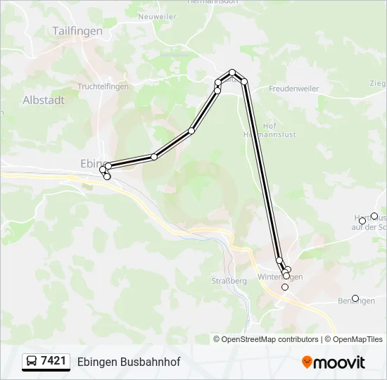 7421 Bus Line Map