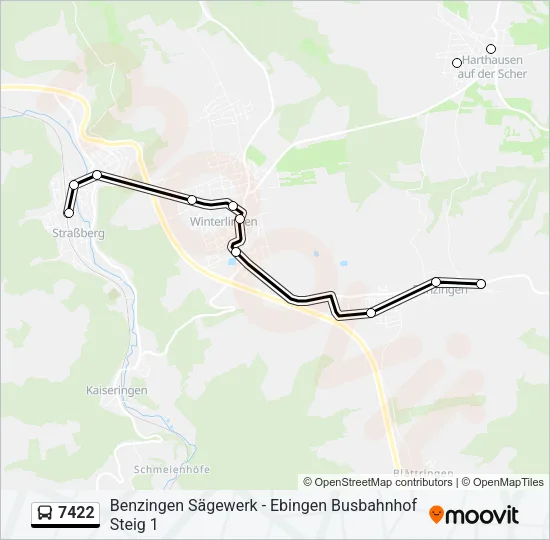 7422 Bus Line Map