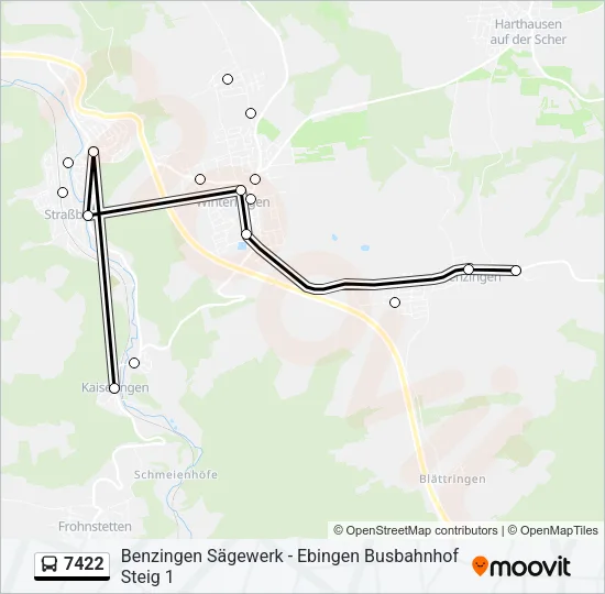 7422 Bus Line Map