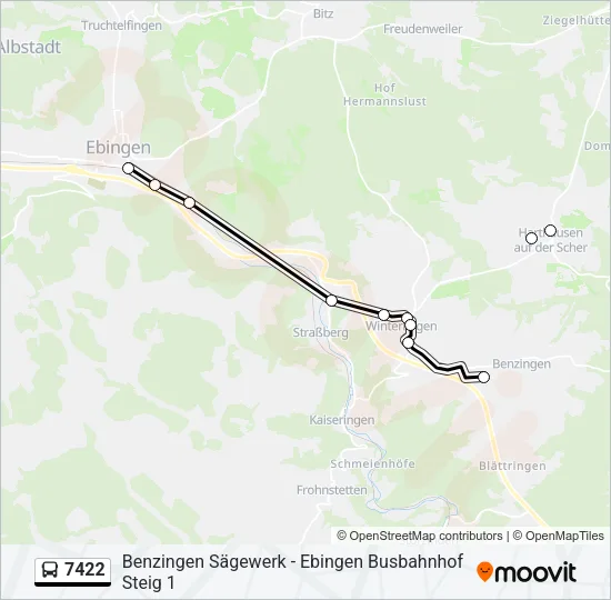 7422 Bus Line Map