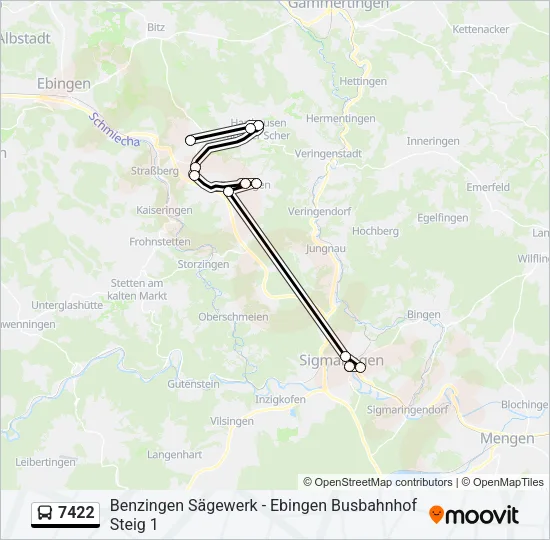 7422 Bus Line Map