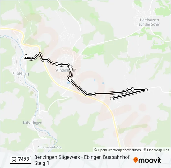 7422 Bus Line Map