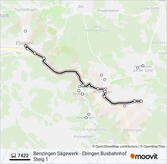7422 Bus Line Map