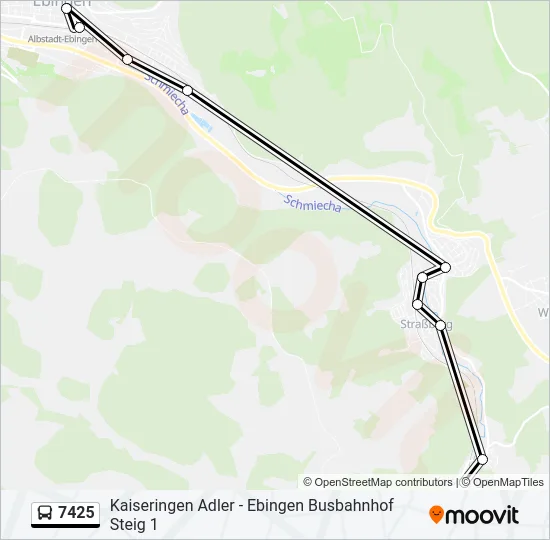 7425 Bus Line Map