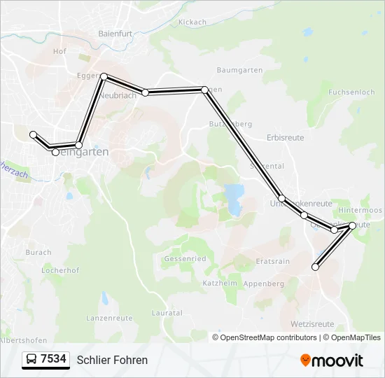 7534 Bus Line Map