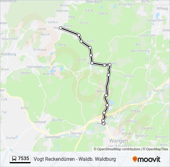 7535 bus Line Map