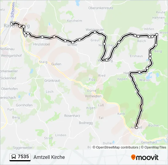 7535 Bus Line Map