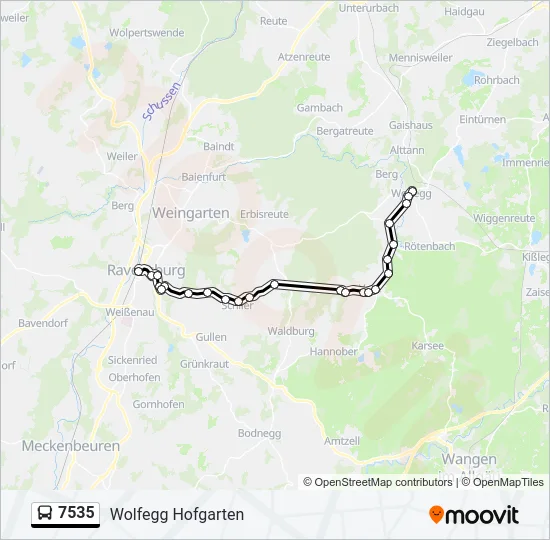 7535 Bus Line Map