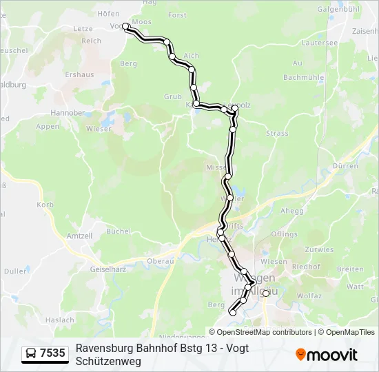 7535 Bus Line Map