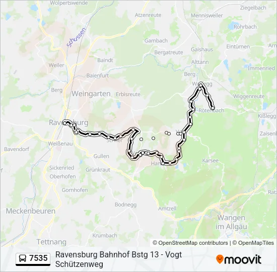 7535 Bus Line Map