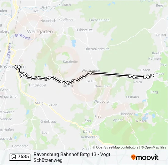 7535 Bus Line Map