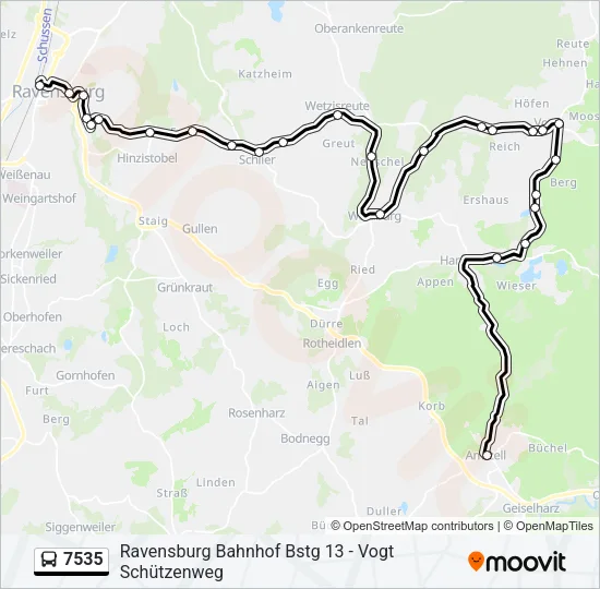 7535 Bus Line Map