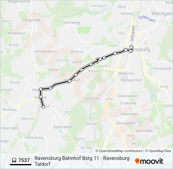 7537 Bus Line Map