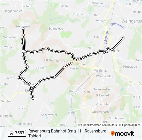 7537 Bus Line Map