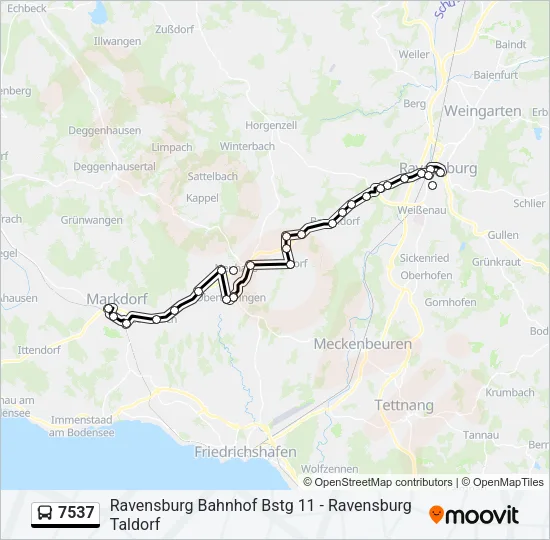 7537 Bus Line Map