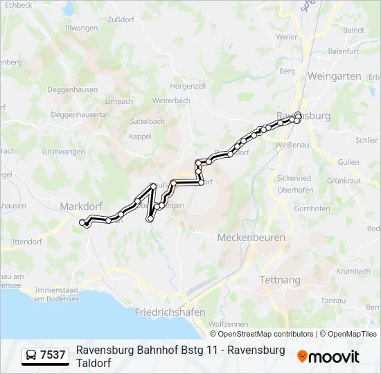 7537 Bus Line Map