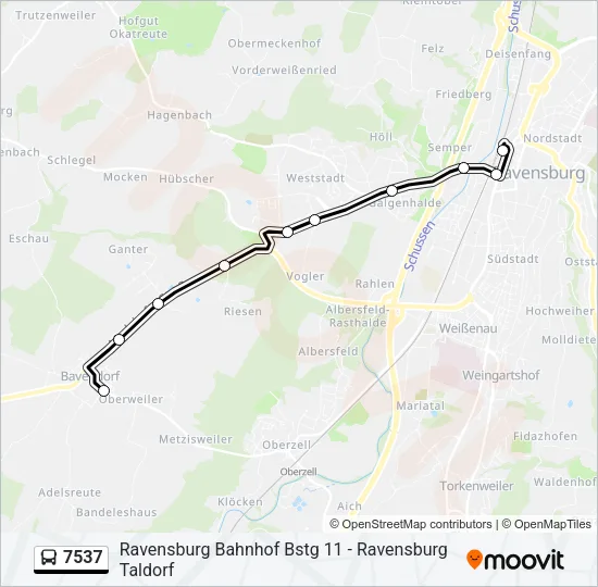 7537 Bus Line Map