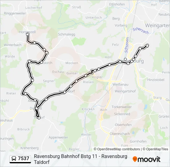 7537 Bus Line Map