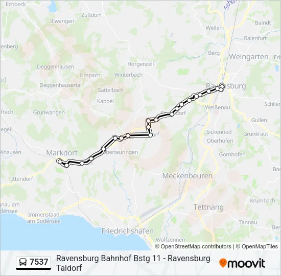 7537 Bus Line Map
