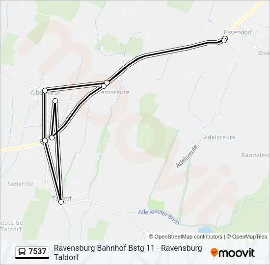 7537 Bus Line Map