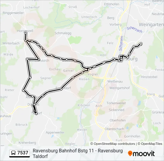 7537 Bus Line Map
