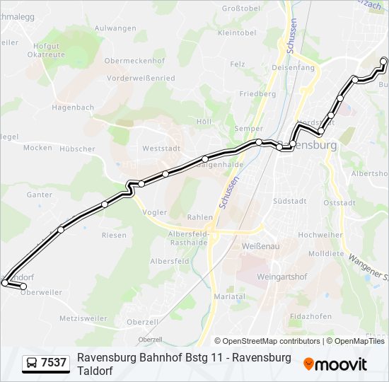 Buslinie 7537 Karte