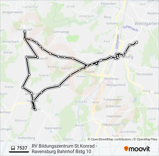 7537 Bus Line Map