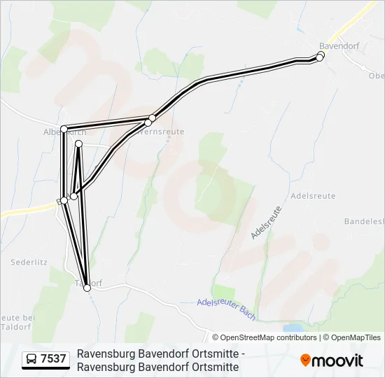 7537 Bus Line Map