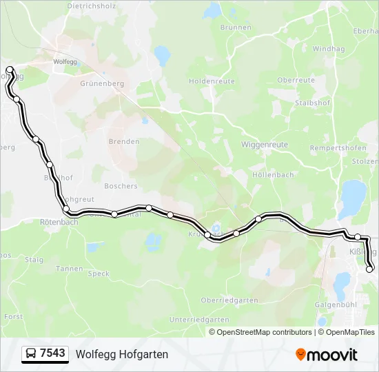 7543 Bus Line Map