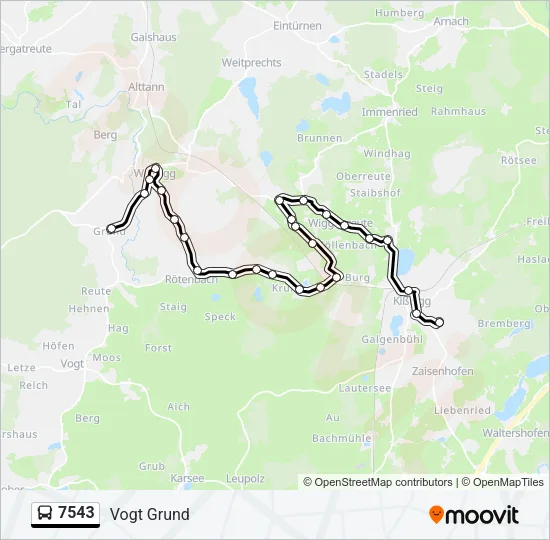 7543 Bus Line Map