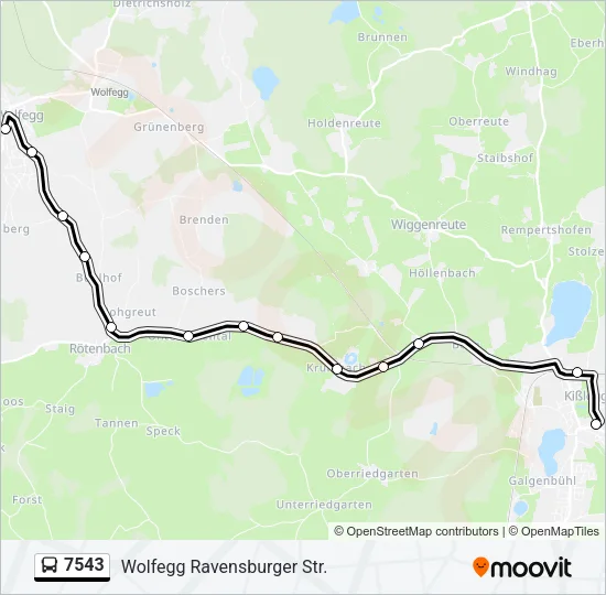 7543 Bus Line Map