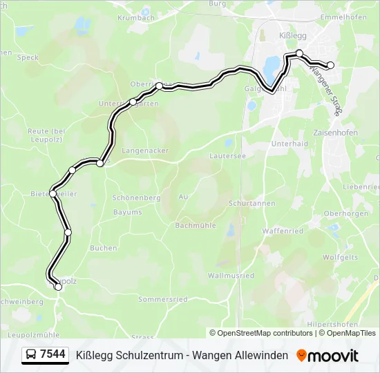 7544 Bus Line Map