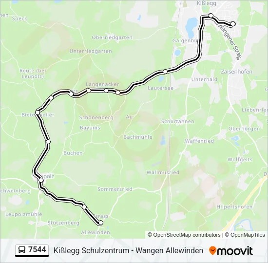 7544 Bus Line Map
