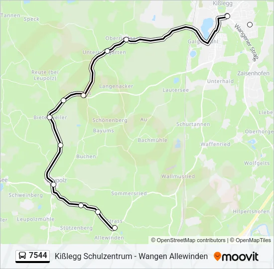 7544 Bus Line Map