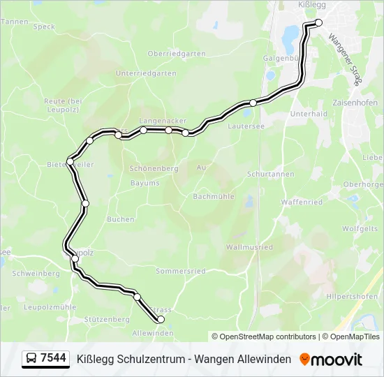 7544 Bus Line Map
