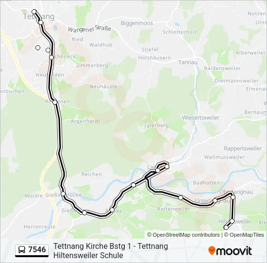 7546 Bus Line Map
