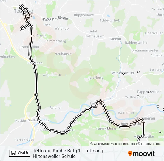 7546 Bus Line Map