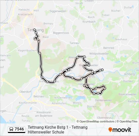 7546 Bus Line Map