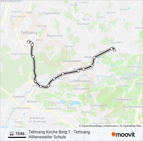 7546 Bus Line Map