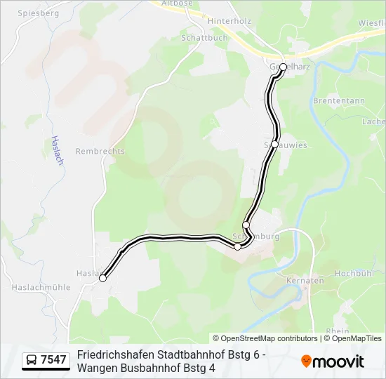 7547 Bus Line Map