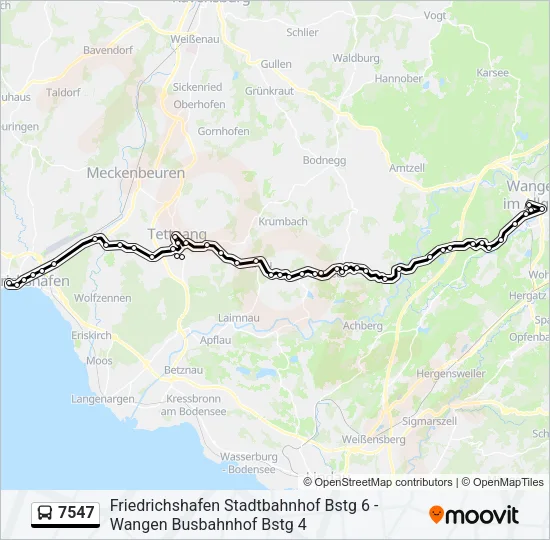 7547 Bus Line Map