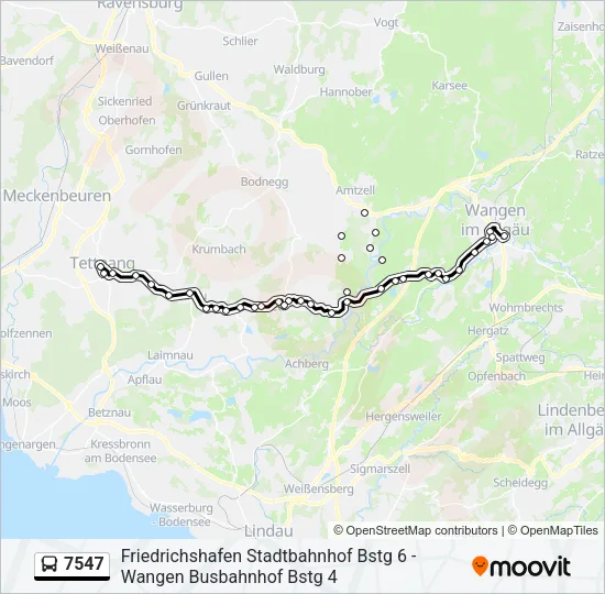 7547 Bus Line Map