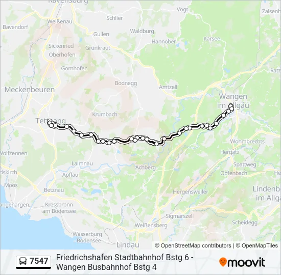 7547 Bus Line Map
