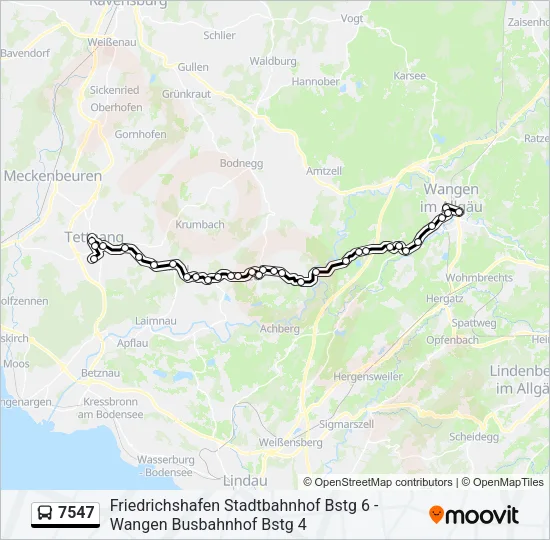 7547 Bus Line Map