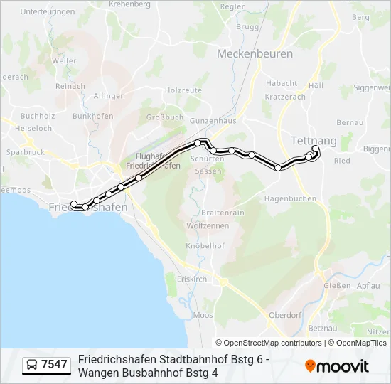 7547 Bus Line Map