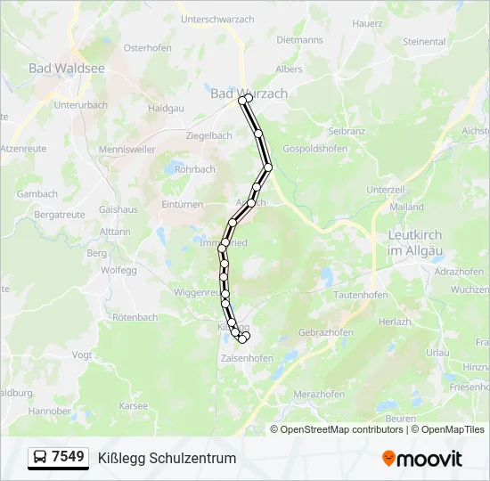 7549 Bus Line Map
